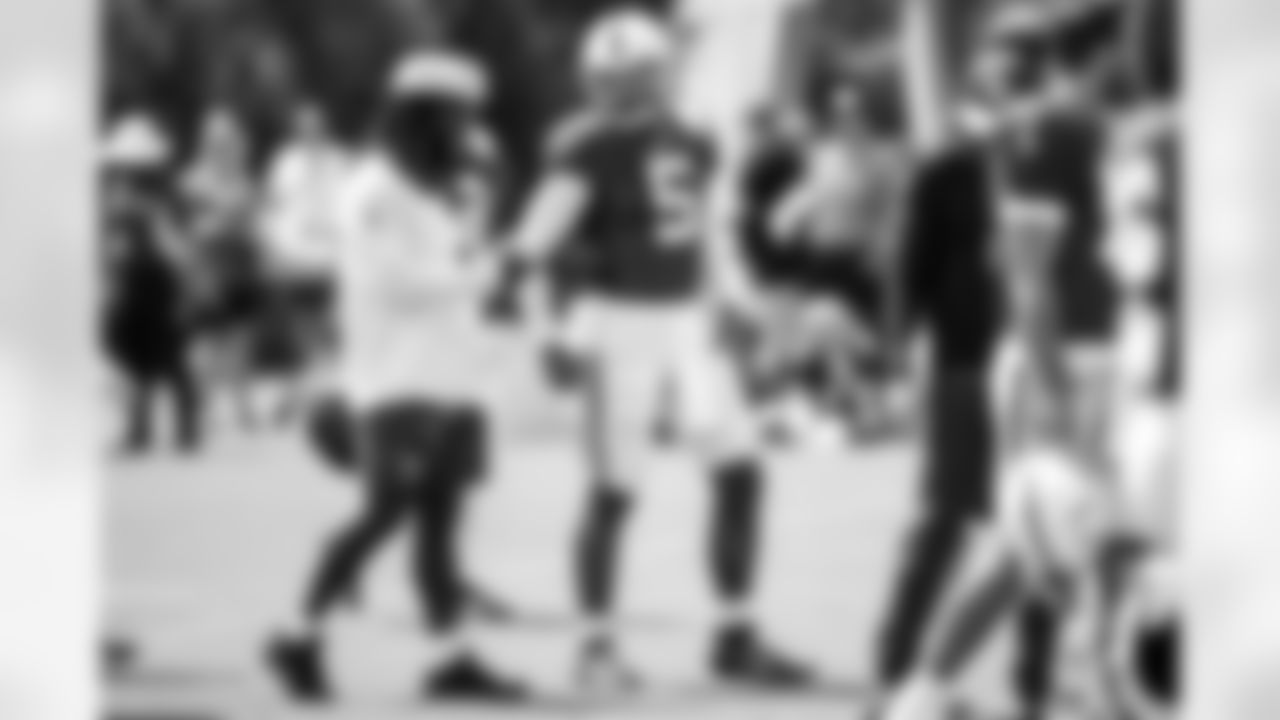 RB Trey Sermon #27 and QB Anthony Richardson #5